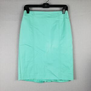 Van Heusen Size 4 Stretch Extensible Pencil Skirt Mint Green Pastel Twee Office